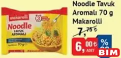 MAKAROLLİ NOODLE TAVUK AROMALI 70 G